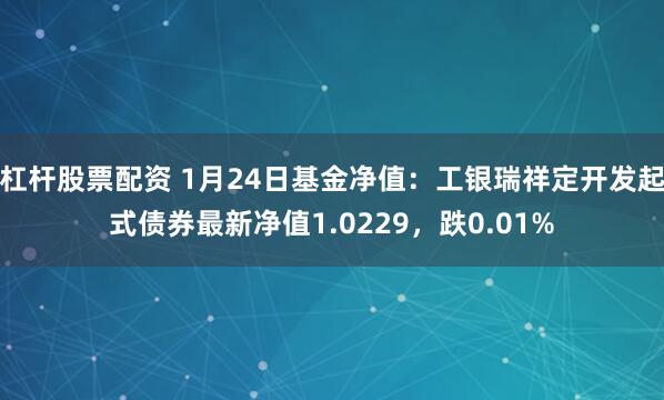 杠杆股票配资 1月24日基金净值：工银瑞祥定开发起式债券最新净值1.0229，跌0.01%